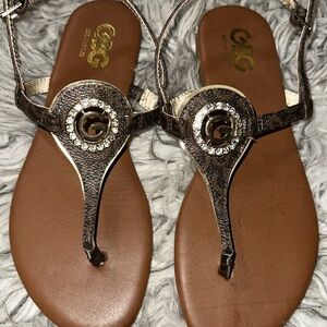 Brown leather sandals